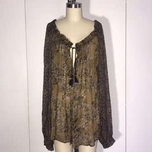 Long sleeve floral blouse